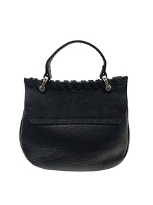 Dome Leather Handbag Black